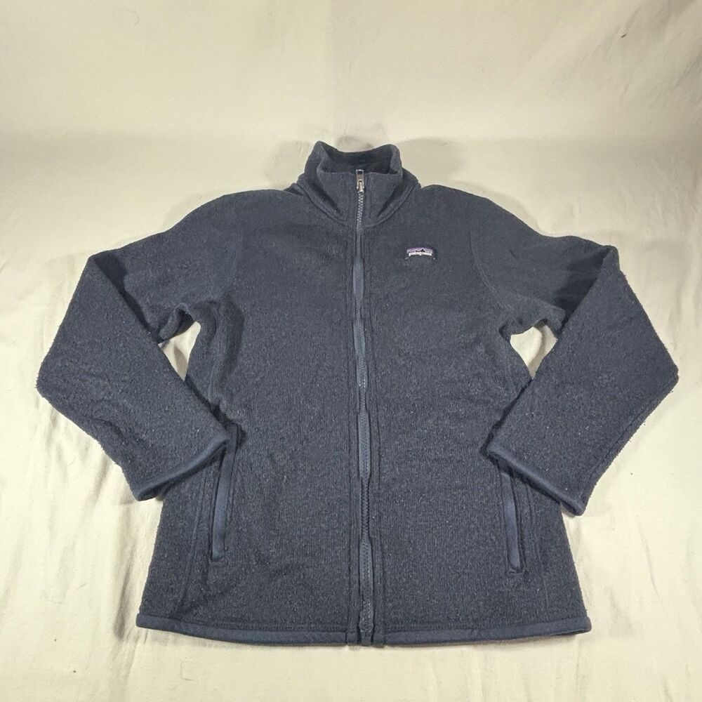 Patagonia kids M Navy Full Zip Fleece Jacket Better Sweater Style